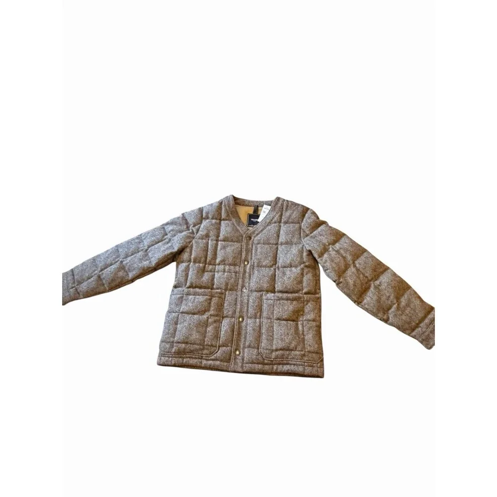 NEW $498 Todd Snyder New York Brown Tan Quilted Wool Cardigan Jacket Coat - Picture 7 of 13